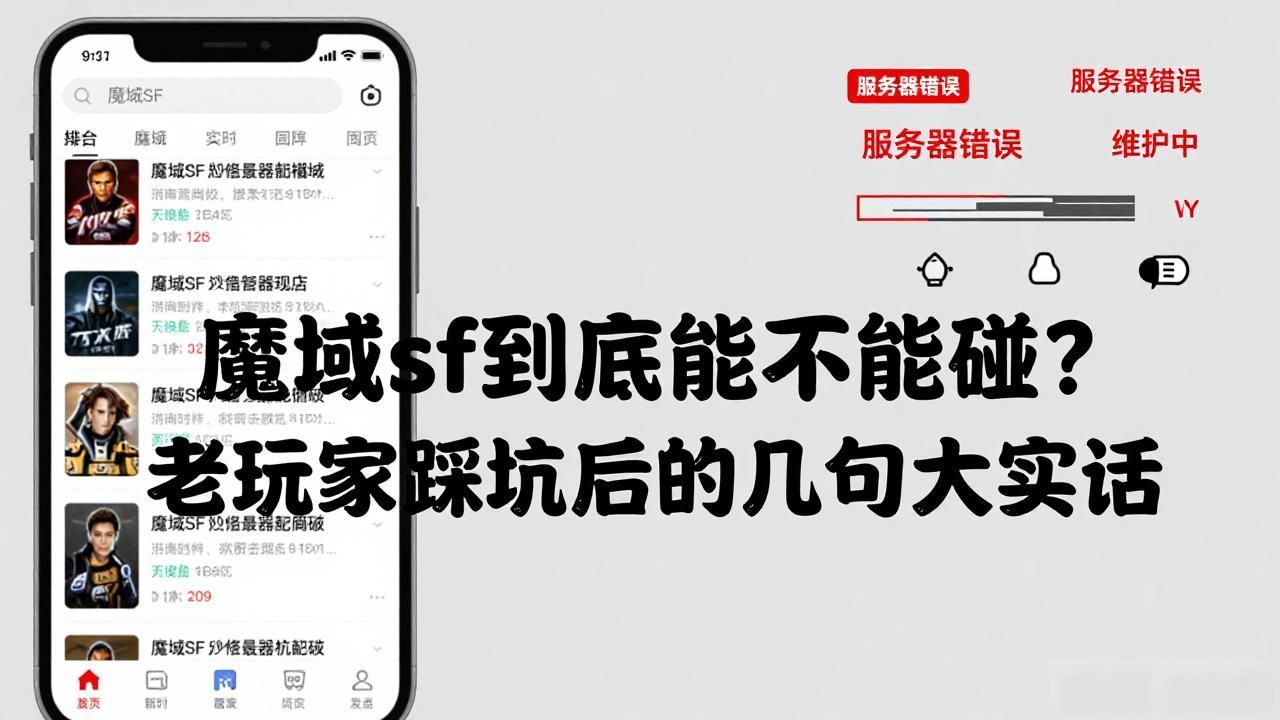 魔域sf到底能不能碰？老玩家踩坑后的几句大实话